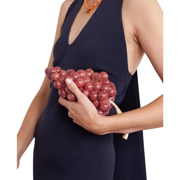 cult gaia Handbags - Cult Gaia Newest Red Grape Clutch Purse